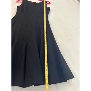 Calvin Klein Black Pintuck Pleated Fit and Flare‎ Sleeveless Dress Size 4 thumbnail 3
