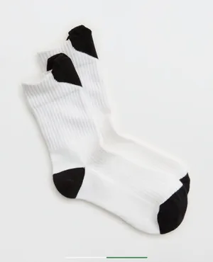Aerie Ribbed Cotton Crew Socks thumbnail 1