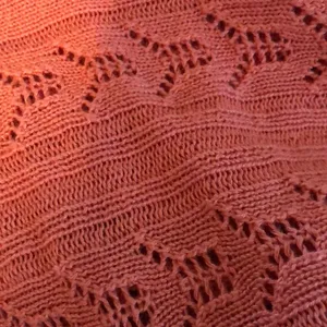 Crochet Linen Blend Tunic Cardigan Sz. L Coral One Button Closure Spring thumbnail 6