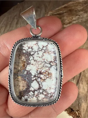 925 Sterling Silver Wild Horse Turquoise Necklace Native American Jewelry thumbnail 8