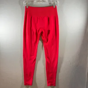 395 | AUROLA Dream Collection Scrunch Butt Seamless Leggings Red Womens‎ Small thumbnail 2