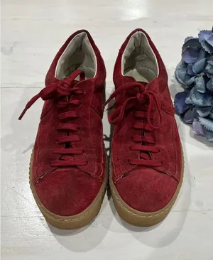 Post Xchange Suede‎ Sneakers Casual Shoes Gum Soles Red Size 38 thumbnail 1