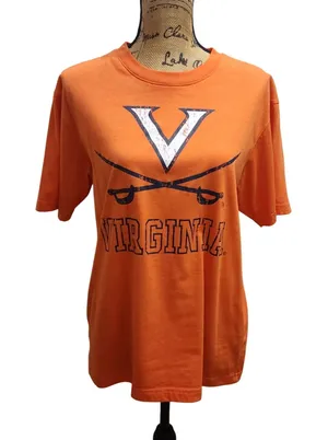 Virginia Cavaliers NCAA T-Shirt Colosseum Athletics Orange Medium‎ thumbnail 1