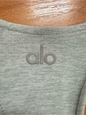 ALO Yoga Alosoft Serenity Sports Bra in Heather Blue Size XS thumbnail 6