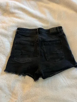 American Eagle Denim Stretch Black Shorts thumbnail 3