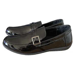 Y2K Penny Loafers Shoes Women's Sz 7 W Vegan Leather Preppy Punk Gothic Grunge thumbnail 4