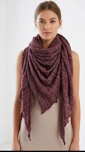 Free People 100% Cotton Oversized Scarf / Shawl 💜 thumbnail 1