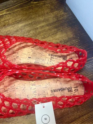 No boundaries red jelly flats size 10 thumbnail 2