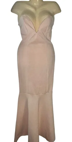 Club L London Strapless Blush Dress thumbnail 1