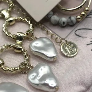 Jules Smith Doubled Layered Hoop Earrings |Irregular Bracelet NWT Small Dust Bag thumbnail 7