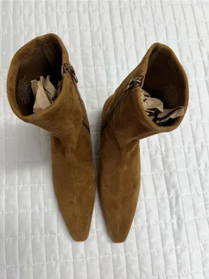 Madewell The Ciel Glove Ankle Boot in Warm Chestnut Brown Size 6.5 thumbnail 10