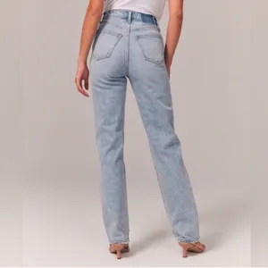 Abercrombie & Fitch Curve Love The 90’s Straight Ultra High Rise Size 25/0 R thumbnail 7