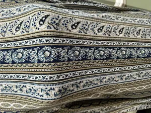 Free People “Donatella” Mock Turtleneck Paisley + Stripe Top – Size Medium thumbnail 6