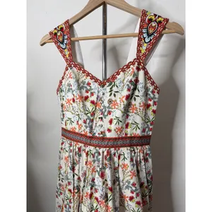 Alice + Olivia Portia Sweetheart Neck Floral Stretch Cotton Midi Dress thumbnail 3