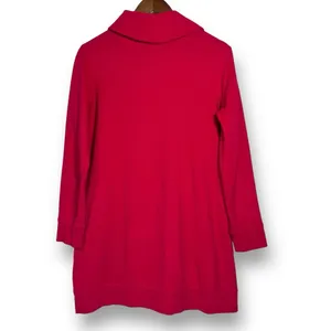 Tommy Hilfiger Cowl Neck‎ Tunic Sweater Dress | Size S | Zipper Pockets | Logo thumbnail 4