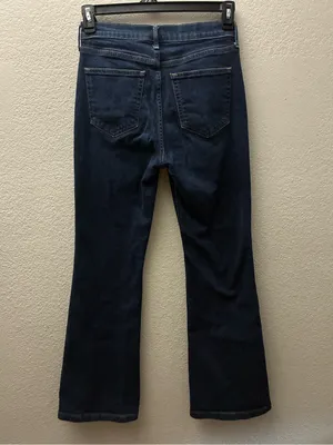 GAP 70's High Rise Flare Jeans in Dark Wash 28 thumbnail 4