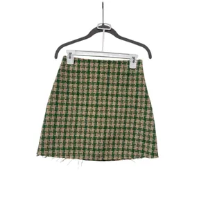 Princess Polly Green and Tan Tweed Mini Skirt US 4 thumbnail 2