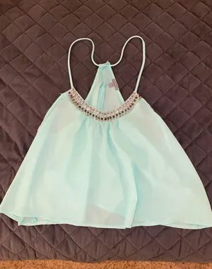 Teal Sheer Tank thumbnail 2