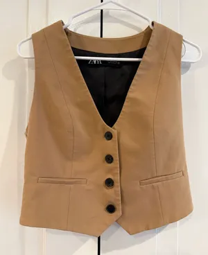 Zara Vest tan thumbnail 1