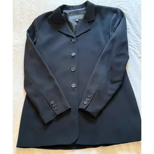 Garfield Marks Blazer Womens Size 6 Black Lined 4 Button Front Collar USA Made thumbnail 8