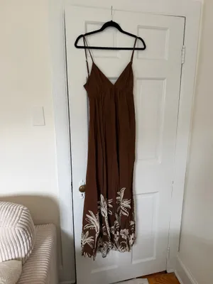 Abercrombie Brown Neutral Maxi Dress thumbnail 2