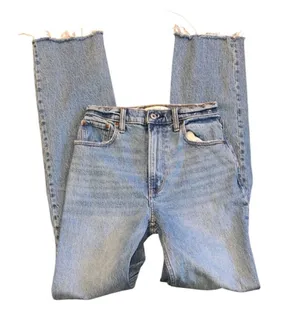 ABERCROMBIE & FITCH the 90’s straight ultra high rise jeans size 0/25 thumbnail 1