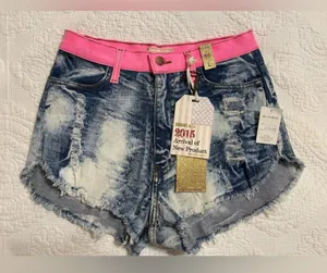 Vibrant m.i.u. Shorts. Pink waistband stretch. Size L thumbnail 1