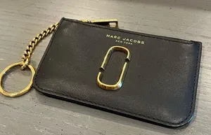 Marc Jacobs Black Coin Card Key Pouch Wallet thumbnail 4