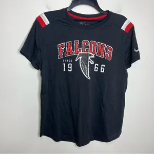 Nike Atlanta Falcons t-shirt black‎ red white womens size medium NFL new thumbnail 1