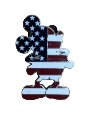 DISNEY Pins 2014 Stars & Stripes Patriotic Mickey Mouse Silhouette American flag thumbnail 1
