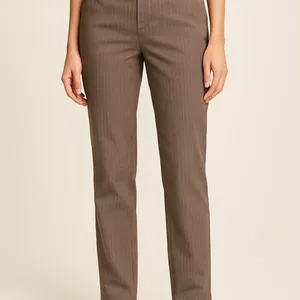 Dockers Womens Trousers Brown Pinstripe Straight Leg Stretch Pants Size 8M thumbnail 2
