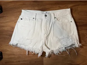KanCan USA Shorts Distressed White Denim thumbnail 1