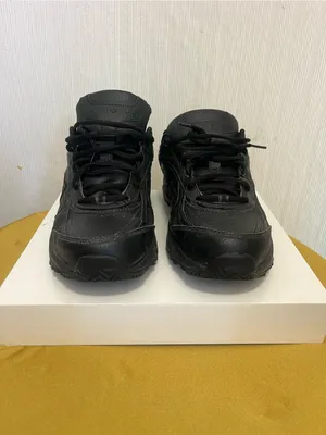 New Balance for crews slip oil &resistant Women's Black Leather & Mesh Sneakers thumbnail 5
