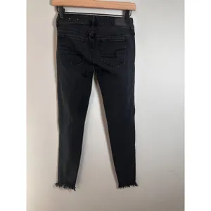 American Eagle Super Stretch X Skinny Jeans Black Distressed Ripped Frayed Hem 0 thumbnail 5