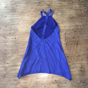 NBD blue high neck asymmetrical hem sleeveless date night minidress thumbnail 2