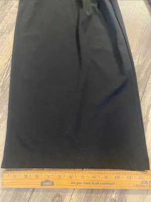 NWT OGL Drapey Bamboo Ponte Mid Rise Wide Leg w Pockets Black LARGE (10-12) thumbnail 5