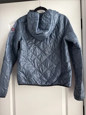 Abercrombie & Fitch Quilted Hooded Puffer Jacket - Steel Blue thumbnail 7