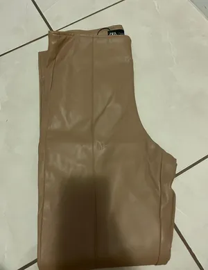 Beige Leather Pants thumbnail 4