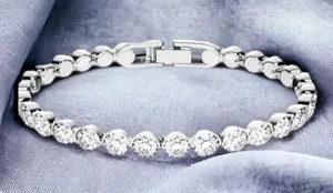 Swarovski Crystal and Rhodium classic tennis bracelet thumbnail 1