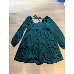NEW Velvet Backless Square Neck Long Sleeve Loose Mini Dress XL thumbnail 4