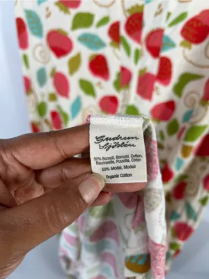 Gudrun Sjödén June Strawberry Print Organic Cotton Modal Dress XL thumbnail 8