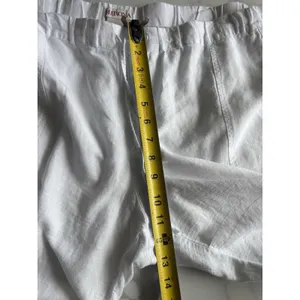 Merona White Linen Blend Pants XXL Wide Leg Drawstring Elastic Waist Resort thumbnail 7
