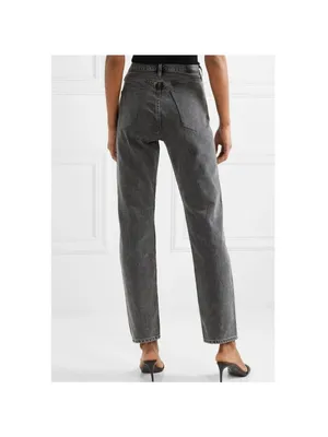Goldsign‎ Benefit Jeans Size 24 Gray High Rise Straight Rigid Old Money Minimal thumbnail 2