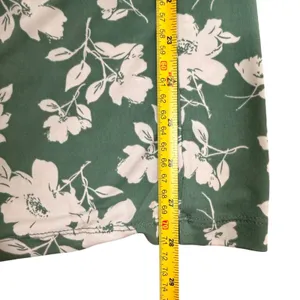 Baltic Born Margaux Wide‎ Leg Cinched Waist Dusty Green Floral Jumpsuit Small thumbnail 10
