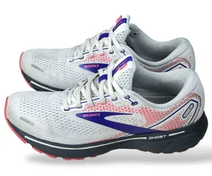 Brooks Ghost 14 Womens Running Shoes White Purple Pink 1203561B192 Size 10.5 B thumbnail 1
