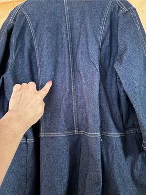 Apostrophe Woman Dark Wash Denim Jacket Size 20W Button Front Stretch Plus Size thumbnail 8