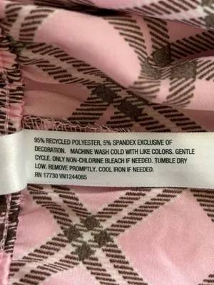 Wild Fable Satin Boxer Pajama Shorts brown/pink plaid with lace trim thumbnail 3