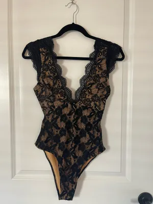Lace Bodysuit Black Size XS thumbnail 2