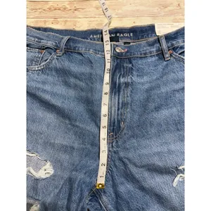 American Eagle Ex-Boyfriend Jeans Distressed 20 35W Low Rise Stretch Waistband thumbnail 5
