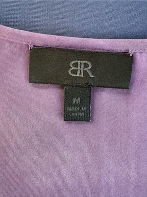 Womens Banana Republic Sleeveless Purple Ruffle Blouse Top Sz M Medium 100% Silk thumbnail 6